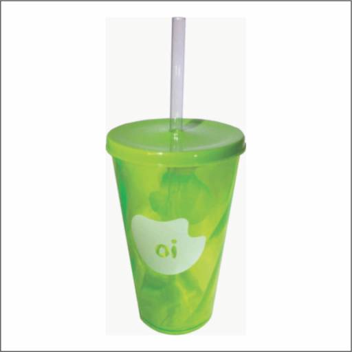 Copo Twister 500ml com tampa e canudo