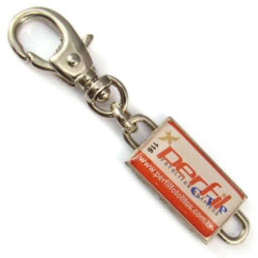 Chaveiros Mosquetões COD 116 - Giratório com Gota - resina 2 lados em São José do Rio Preto, SP por Public Gráfica e Brindes