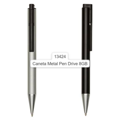 Caneta metal pen drive 8GB em São José do Rio Preto, SP por Public Gráfica e Brindes