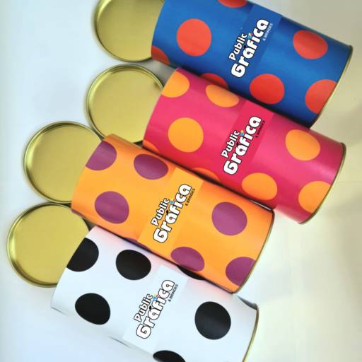 Latas de Tubos Personalizados. em São José do Rio Preto, SP por Public Gráfica e Brindes