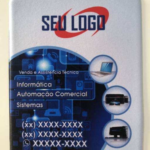 Mouse Pad plano com borda soldada - Ref.201- Personalizado em São José do Rio Preto, SP por Public Gráfica e Brindes