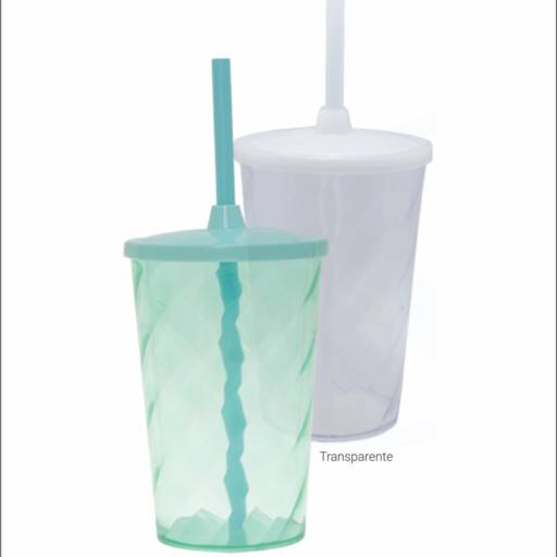 Copo Twister junior 300ml c/ tampa e canudo