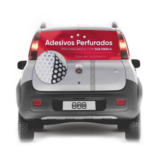 Adesivo Perfurado de Vidro Carro por Public Gráfica e Brindes