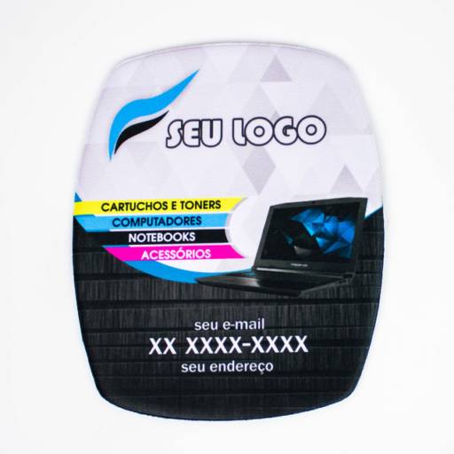 Mouse pad plano com borda soldada - Ref.202- Personalizado com sua logomarca em São José do Rio Preto, SP por Public Gráfica e Brindes