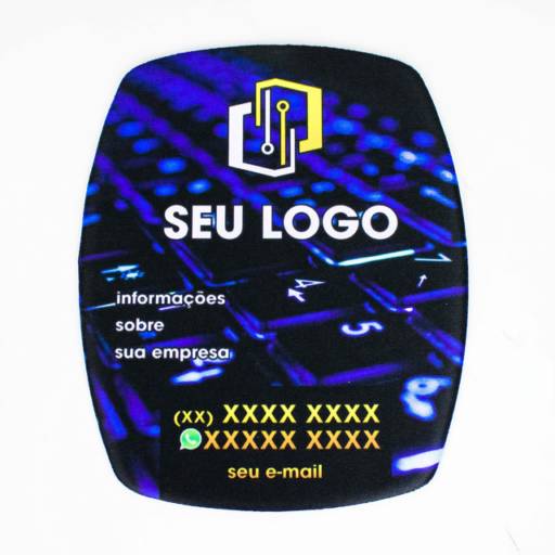 Mouse pad plano com borda soldada - Ref.202- Personalizado com sua logomarca em São José do Rio Preto, SP por Public Gráfica e Brindes