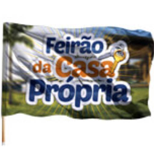 BANDEIRAS ELASTANO COSTURA LINHA BRANCA OVERLOCK COM BASTÃO em São José do Rio Preto, SP por Public Gráfica e Brindes