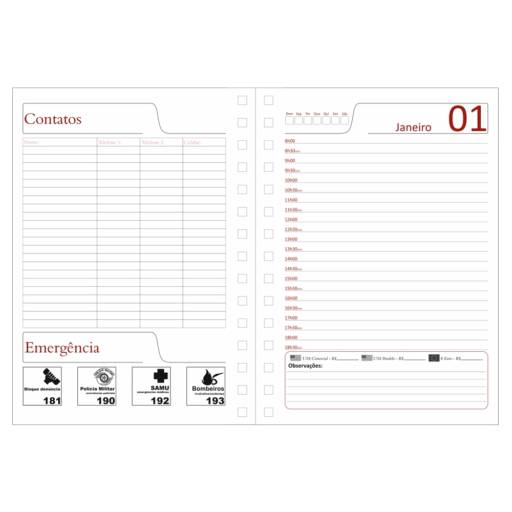 14611 Agenda Permanente Wire-o MDF Sublimática em São José do Rio Preto, SP por Public Gráfica e Brindes