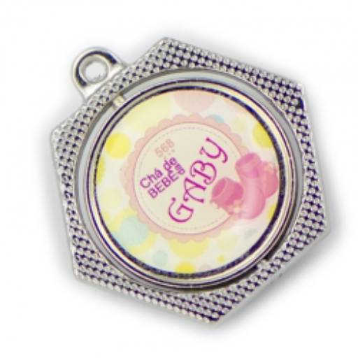 Chav. Medalha ou Pingente COD 568 - Giratório Sextavado em São José do Rio Preto, SP por Public Gráfica e Brindes