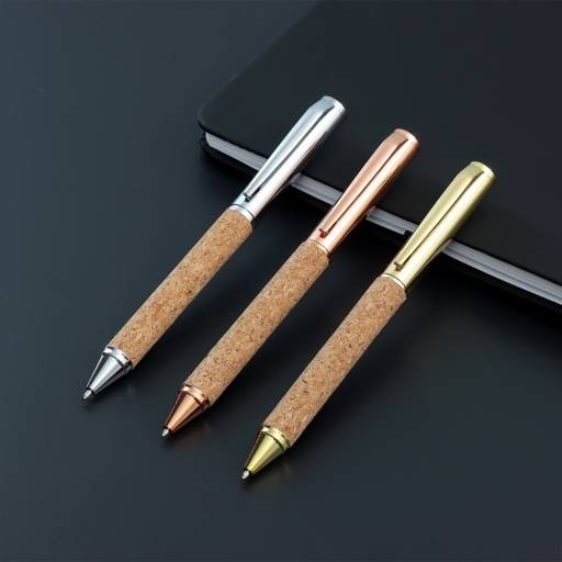 01007 Caneta Metal e Cortiça em São José do Rio Preto, SP por Public Gráfica e Brindes