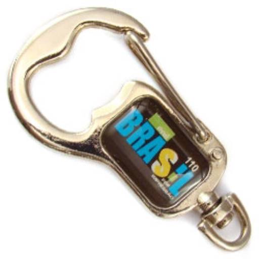 Chaveiros Mosquetões COD 110 - Abridor de Garrafa - resina 2 lados em São José do Rio Preto, SP por Public Gráfica e Brindes