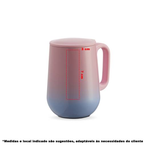 18720 Caneca Bicolor Parede Dupla 250ml em São José do Rio Preto, SP por Public Gráfica e Brindes