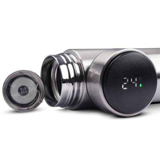 14644 Garrafa Inox 500 ml com Display LED em São José do Rio Preto, SP por Public Gráfica e Brindes