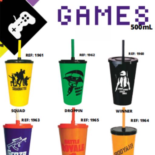Copos temáticos 500 ml em São José do Rio Preto, SP por Public Gráfica e Brindes