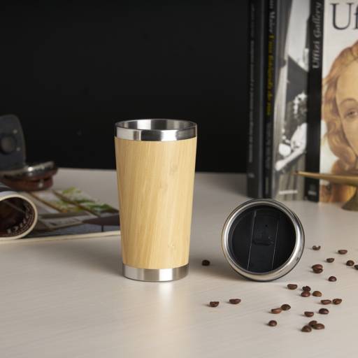 18644 Copo Bambu 500ml em São José do Rio Preto, SP por Public Gráfica e Brindes