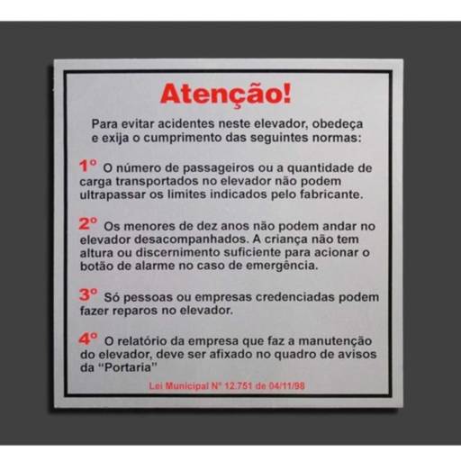 Etiquetas de Elevadores em São José do Rio Preto, SP por Public Gráfica e Brindes