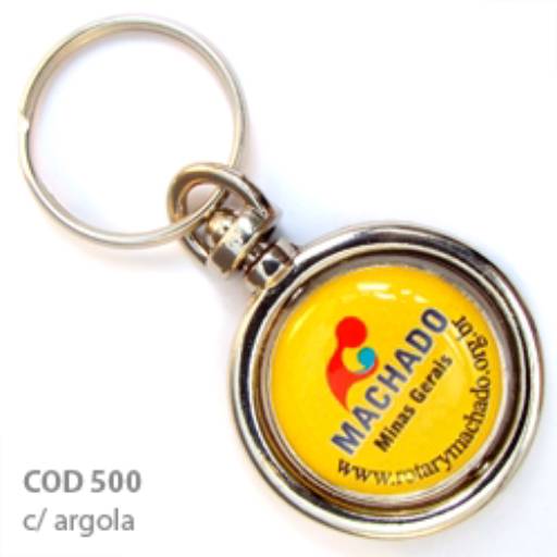 Chav. Medalha ou Pingente COD 500 - Giratório Redondo em São José do Rio Preto, SP por Public Gráfica e Brindes