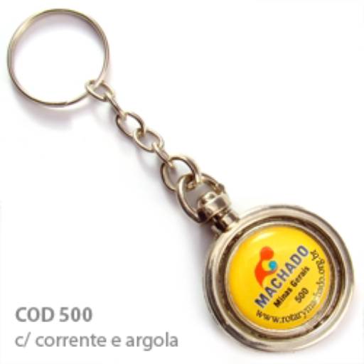 Chav. Medalha ou Pingente COD 500 - Giratório Redondo em São José do Rio Preto, SP por Public Gráfica e Brindes