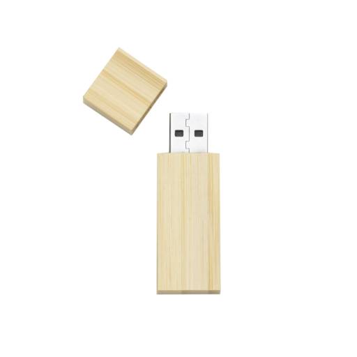 069 Conjunto Estojo e Pen Drive Bambu 4GB/8GB/16GB/32GB em São José do Rio Preto, SP por Public Gráfica e Brindes