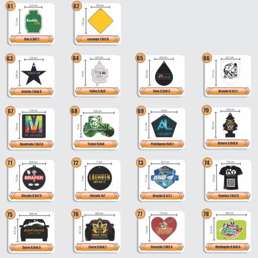 Aromatiza Car Personalizado - Múltiplo de 100 em São José do Rio Preto, SP por Public Gráfica e Brindes