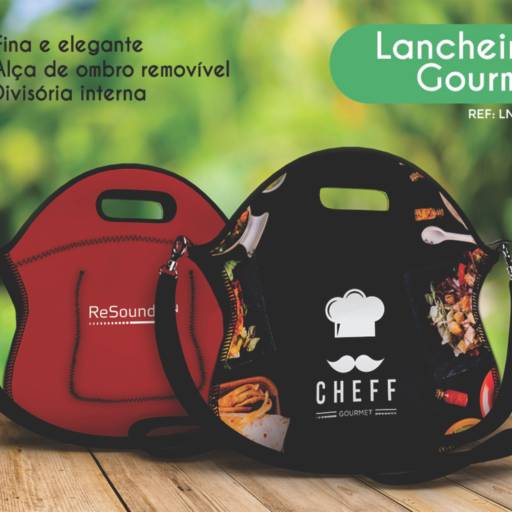 Lancheira Personalizada em Neoprene em São José do Rio Preto, SP por Public Gráfica e Brindes