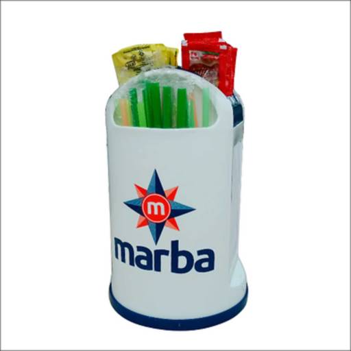 055P Tri Compact - Porta guardanapos, canudos e sachês em São José do Rio Preto, SP por Public Gráfica e Brindes