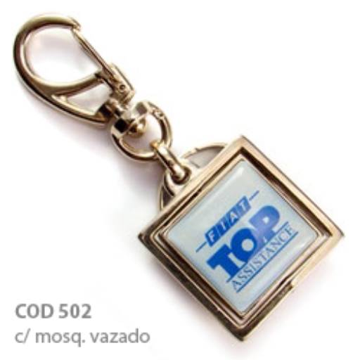 Chav. Medalha ou Pingente COD 502 - Giratório Quadrado em São José do Rio Preto, SP por Public Gráfica e Brindes