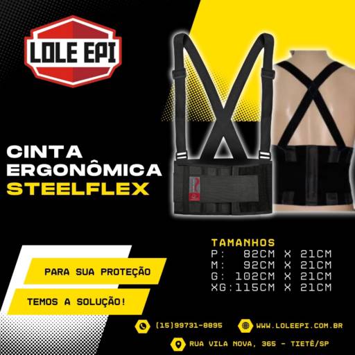 Cinta Ergonômica Steelflex – EPI em Tietê SP