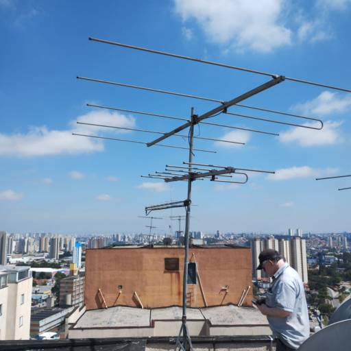 Antena Proeletronic 38 elementos instalada para coletiva no bairro Vila América Santo André em 05/12/2025 por Luiz Carlos Antenista