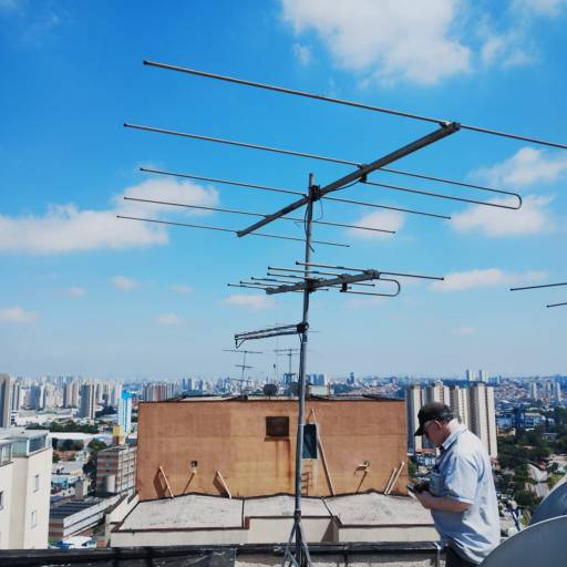 Antena Proeletronic 38 elementos instalada para coletiva no bairro Vila América Santo André em 05/12/2025 por Luiz Carlos Antenista
