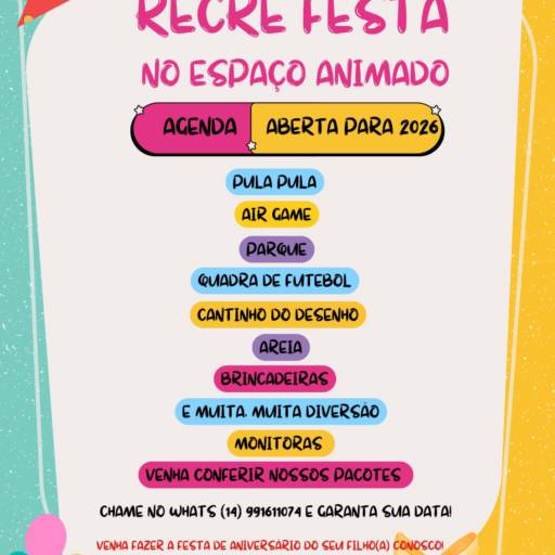 Recre Festa no Espaço Animado