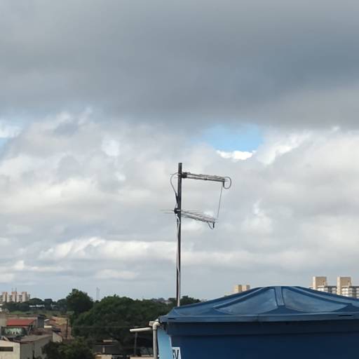 Antena Proeletronic 38 elementos instalada para três pontos no bairro Jardim do Estádio Santo André em 05/02/2026