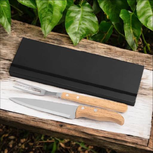Conjunto de Garfo e Faca Inox