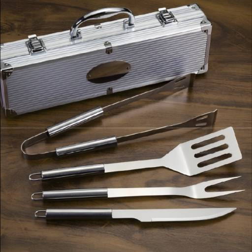 Maleta Utensílios Churrasco 4 Peças