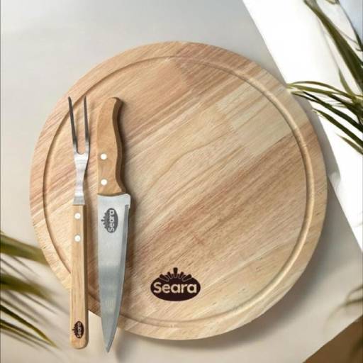 Tábua 35 cm com Faca e Garfo