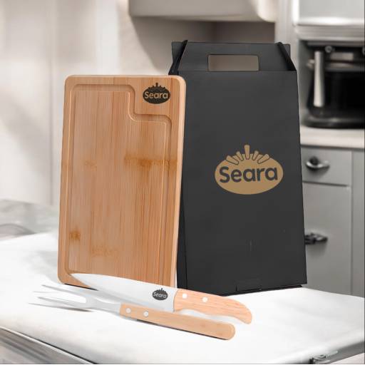Kit Cozinha Com Tábua Em Bambu