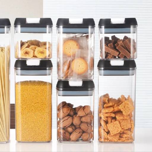 Conjunto 7 Potes De Cozinha Organizadores