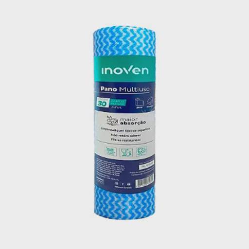 Pano Multiuso Rolo Azul 30un | Inoven