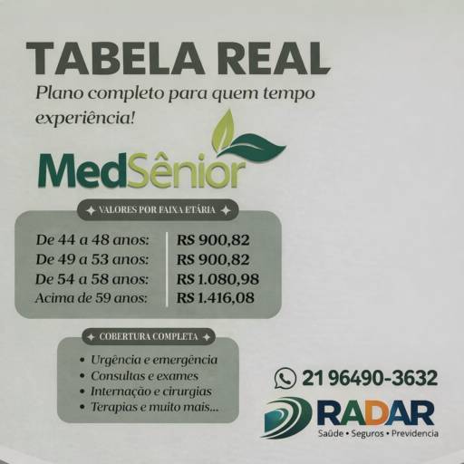 Plano MedSênior com suporte da Radar Corretagem