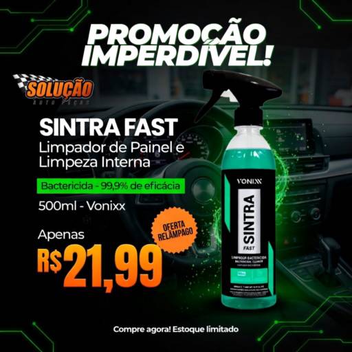 Sintra Fast Limpador de Painel e Limpeza Interna 500ml Vonixx em Santa Bárbara d’Oeste, SP