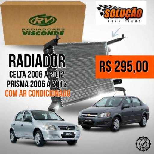 Radiador Celta e Prisma 2006 a 2012 com Ar Condicionado – Eficiência e Qualidade em Santa Bárbara D’Oeste