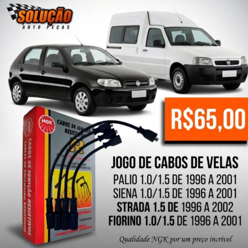 Jogo de Cabos de Velas Fiat até 2002 em Santa Bárbara d’Oeste