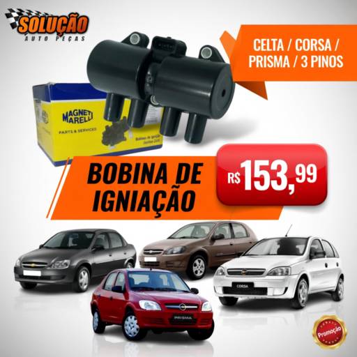 Bobina de Ignição Celta, Corsa e Prisma 3 Pinos