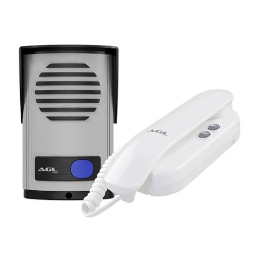 Porteiro Eletrônico Interfone Agl P10S Branco Bivolt