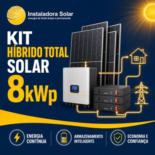 Kit Híbrido Total Solar - 8kWp