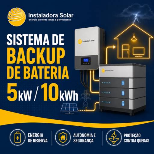 Sistema de Backup de Bateria - 5kW / 10kWh