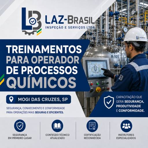Treinamentos para Operador de Processos Químicos em Mogi das Cruzes, SP