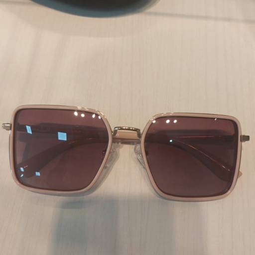 Óculos de sol Feminino Dubai Quadrado Metal