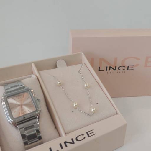 Kit de Relógio Feminino Prata Lince LQMM060L30 K0HW