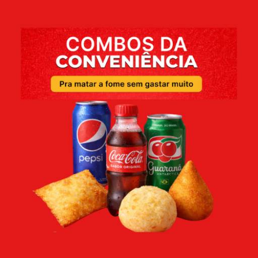 Combo de salgado e refrigerante