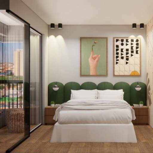 Design de Interiores para Quartos em Santa Bárbara Resort Residence